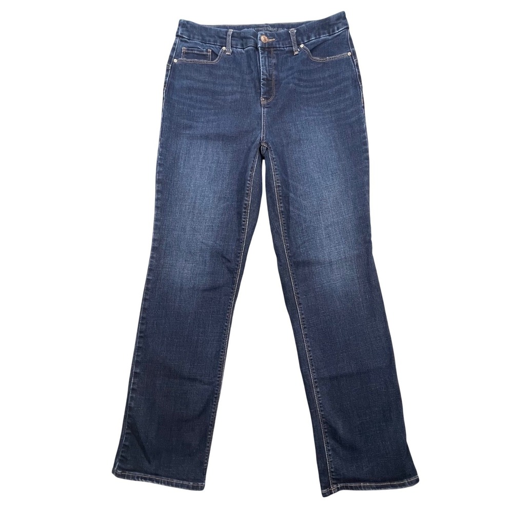 Chico's Blue So Lifting Straight Leg Jeans Women Size 1 Short